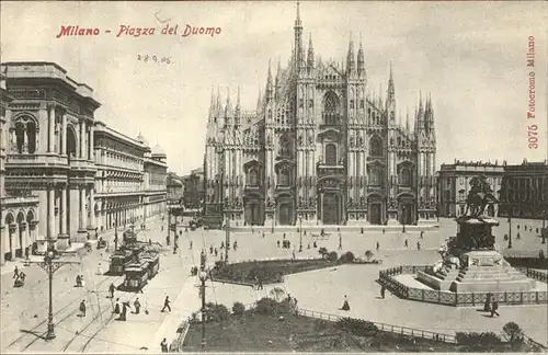 Strassenbahn Milano Piazza del Duomo Kat. Bahnen