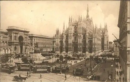 Strassenbahn Milano Piazza del Duomo  Kat. Bahnen