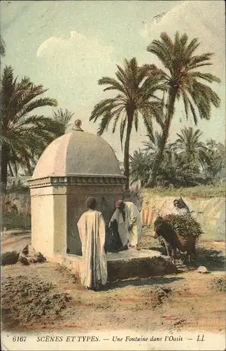 Typen Fontaine dans l Oasis Esel Alger Kat. Typen