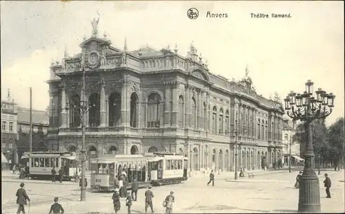 Strassenbahn Anvers Theatre flamand Kat. Bahnen