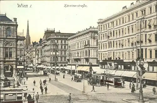 Strassenbahn Wien Kaerntnerstrasse Kat. Bahnen