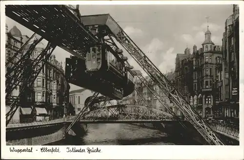 Schwebebahn Wuppertal Elberfeld Islaender Bruecke Kat. Bahnen