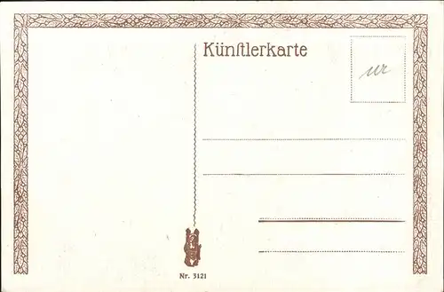 Kuenstlerkarte Nr. 3121 L.M. Roth Jung gefreit hat niemand gereut Kat. Kuenstler