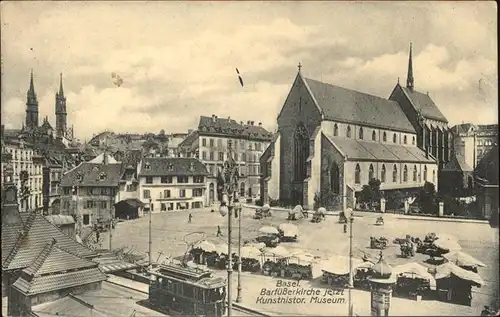 Strassenbahn Basel Barfuesslerkirche  Kat. Bahnen