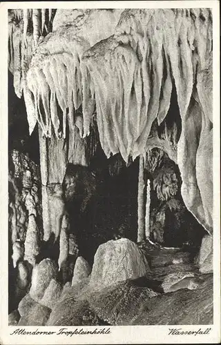 Hoehlen Caves Grottes Wasserfall Attendorn Tropfsteinhoehle Kat. Berge