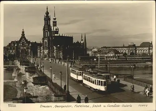 Strassenbahn Dresden Georgentor Hofkirche Kat. Bahnen