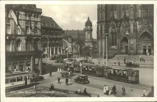 Strassenbahn Koeln Dom Hauptbahnhof Verkehrsamt Nr.202 Rheingold Serie Kat. Bahnen