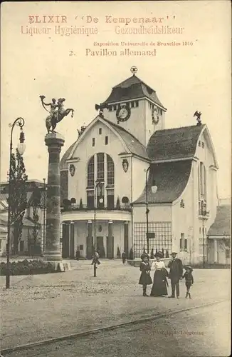 Exposition Universelle Bruxelles 1910 Pavillon allemand  Kat. Expositions