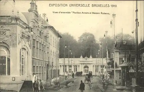 Exposition Universelle Bruxelles 1910 Vues d ensemble Pavillon Anvers et Maison Rubens Kat. Expositions