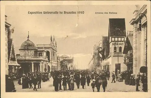 Exposition Universelle Bruxelles 1910 Avenue des Nations Kat. Expositions