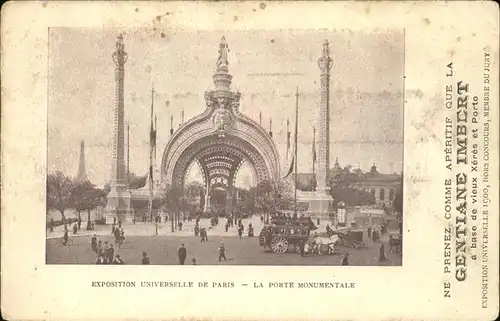 Exposition Universelle Paris 1900 La Porte Monumentale Gentiane Imbert Kat. Expositions