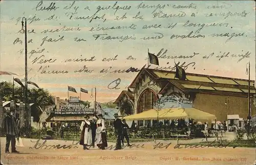 Exposition Universelle Liege 1905 Agricolture Belge  Kat. Expositions