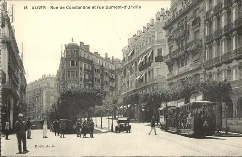 Strassenbahn Alger Rue de Constantine Rue Dumont d Urville Kat. Bahnen