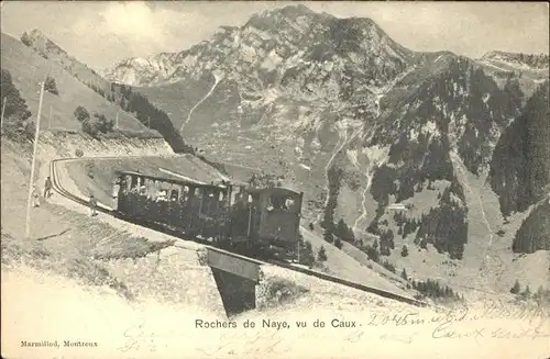 Bergbahn Rochers de Naye vu de Caux Kat. Bahnen