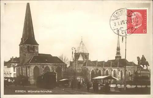 Strassenbahn Essen Muensterkirche Kat. Bahnen