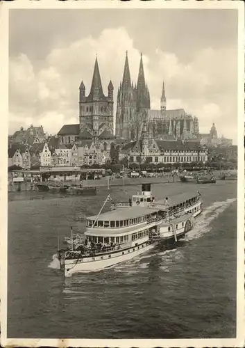 Dampfer Seitenrad Koeln am Rhein Rheingold Serie Nr. 256 Kat. Schiffe