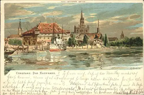 pw36506 Biese Carl Karl Konstanz Das Kaufhaus Serie I Der Bodensee Blatt No. 5 Kategorie. Kuenstlerlitho Alte Ansichtskarten