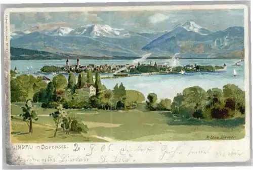 we58879 Diemer Zeno Litho Lindau Bodensee Kuenstler M. Zeno Diemer x Kategorie. Kuenstler Alte Ansichtskarten