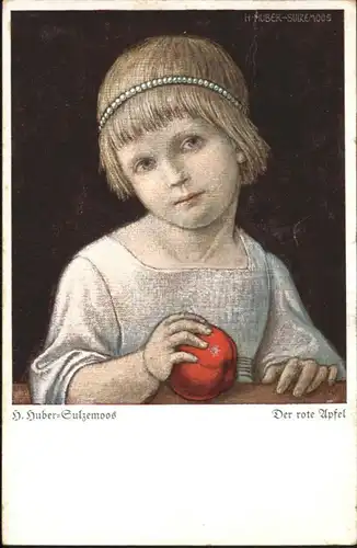 Huber-Sulzemoos Roter Apfel / Kuenstlerkarte /