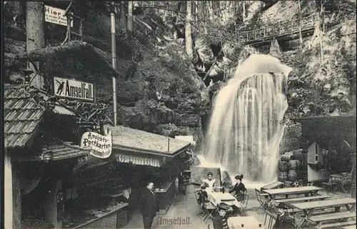 Ansichtskartenverkauf Amselfall Kiosk Wasserfall / Handel /