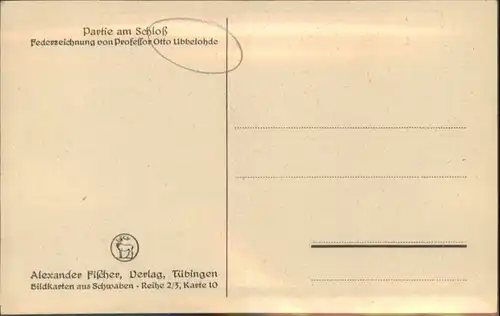 Ubbelohde Otto Federzeichnung Schloss  / Kuenstlerkarte /