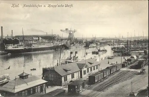 Schiffe Kiel Handelshafen Kruppsche Werft / Schiffe /