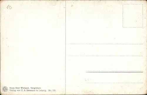 Kuenstlerkarte Hans Beat Wieland Vergluehen / Kuenstlerkarte /