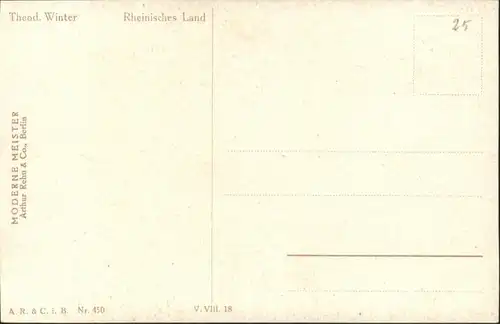 Kuenstlerkarte Theod. Winter Rheinisches Land / Kuenstlerkarte /