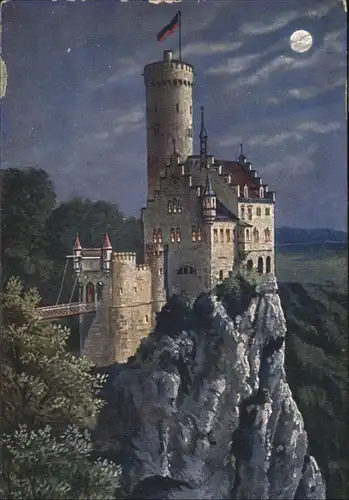 Schloesser Schloss Lichtenstein Kuenstler J. Schaefer / Gebaeude /