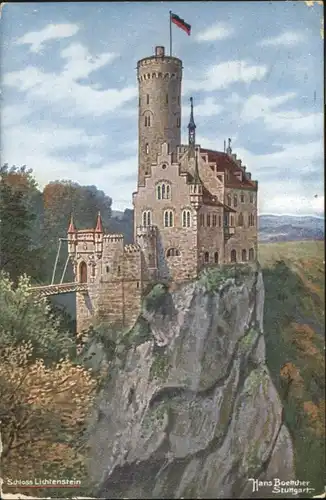 Kuenstlerkarte Hans Boettcher Schloss Lichtenstein / Kuenstlerkarte /