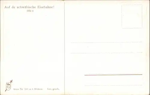 Kuenstlerkarte Hans Boettcher Schwaebische Eisenbahn Bahnhof / Kuenstlerkarte /