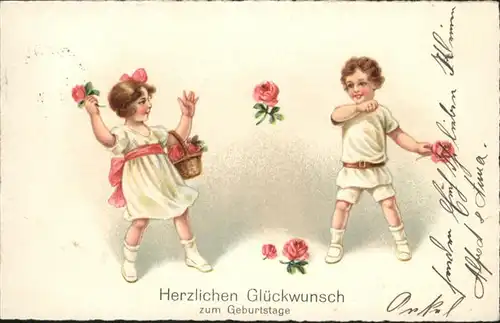 Geburtstag Kinder Rosen / Greetings /