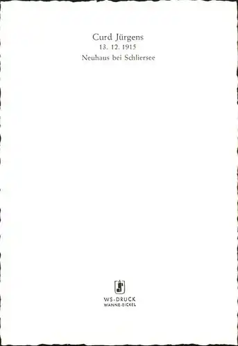 Schauspieler Curd Juergens Zigarette  / Kino und Film /