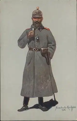 Rotes Kreuz Kuentler Lueschwitz-Koreffski Wachtmeister 3. Wuerttemb. Feld-Art.-Regiment Nr. 49 Ulm Felduniform Pfeife / Rotes Kreuz /