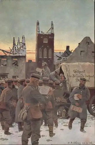 Soldatenleben Feldpostwagen 3. Garde Infanterie Kuenstler C. Roechling Rotes-Kreuz / Militaria /