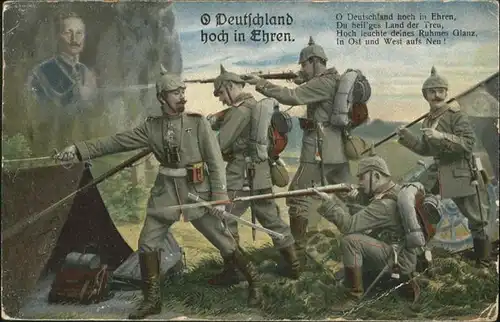 Wilhelm II Soldaten Vers Gewehre Pickelhauben / Persoenlichkeiten /
