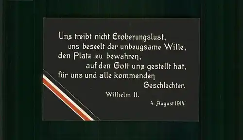 Wilhelm II Schwarz-Weiss-Rot Vers Deutsche Veteranen / Persoenlichkeiten /