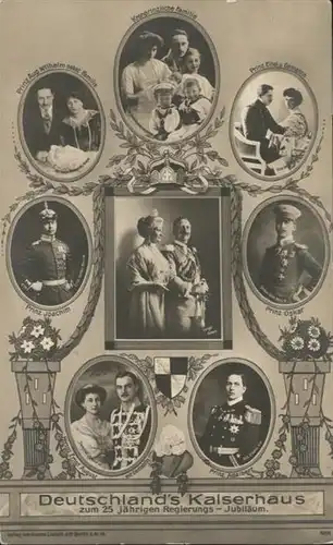 Wilhelm II Kaiserin Auguste Viktoria Kaiserhaus 25. Regierungs Jubilaeum  / Persoenlichkeiten /