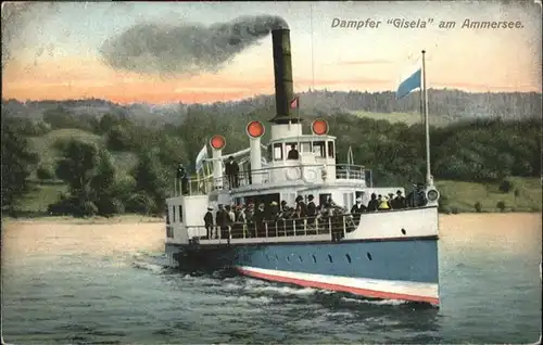 Dampfer Binnenschifffahrt Dampfer Gisela Ammersee / Schiffe /