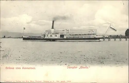 Dampfer Binnenschifffahrt Ammersee Dampfer Gisela / Schiffe /