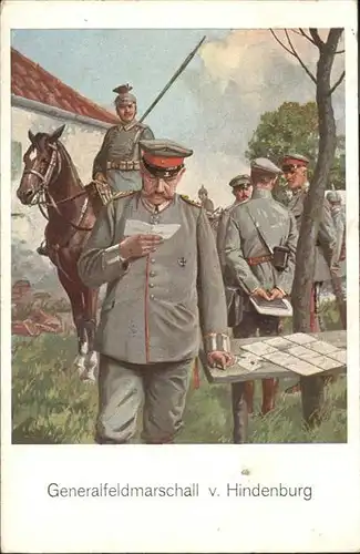 Marschall Vinzenz Generalfeldmarschall Hindenburg Pferd / Kuenstlerkarte /