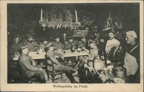 Soldatenleben Weihnachten im Felde Wein Koch / Militaria /