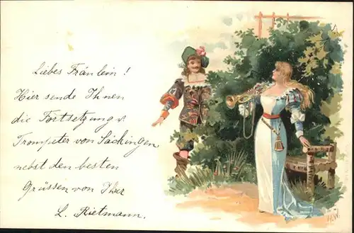 Trompeter Scheffel Trompete Kuenstler H. W.  / Maerchen und Sagen /