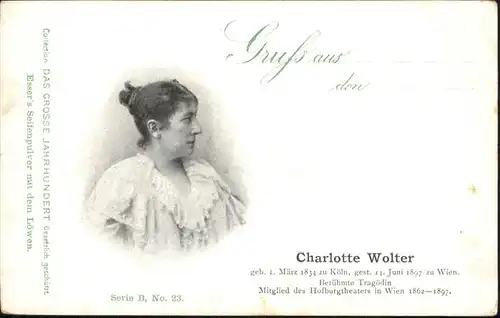 Schauspieler Charlotte Wolter / Kino und Film /