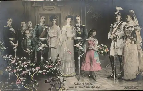 Wilhelm II Silberhochzeit Kaiserhaus / Persoenlichkeiten /
