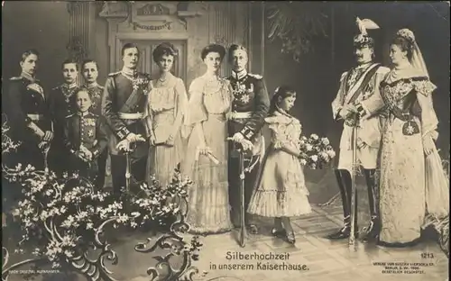 Wilhelm II Silberhochzeit Kaiserhaus / Persoenlichkeiten /