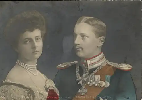 Adel Preussen Prinz Eitel Friedrich Herzogin Sophie Charlotte / Koenigshaeuser /