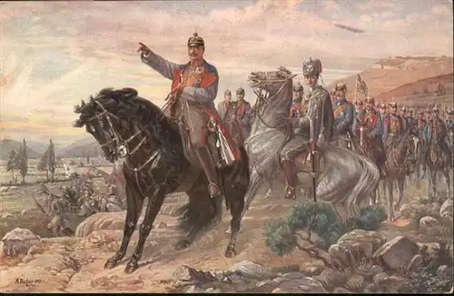 Wilhelm II Rotes-Kreuz Schlacht Pferde / Persoenlichkeiten /