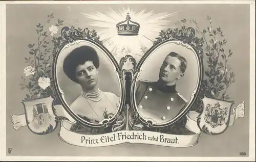 Adel Preussen Prinz Eitel Friedrich Herzogin Sophie Charlotte / Koenigshaeuser /