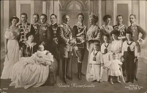 Adel Preussen Wilhelm II Kronprinz Friedrich Wilhelm Kaiserin Auguste Viktoria Kaiserfamilie / Koenigshaeuser /